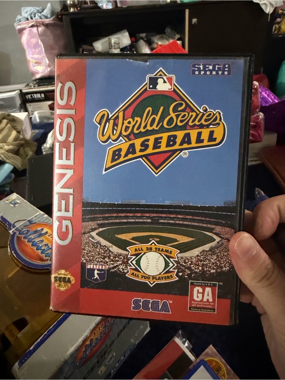 Sega Genesis World Series Baseball - Blue/Red Edition
